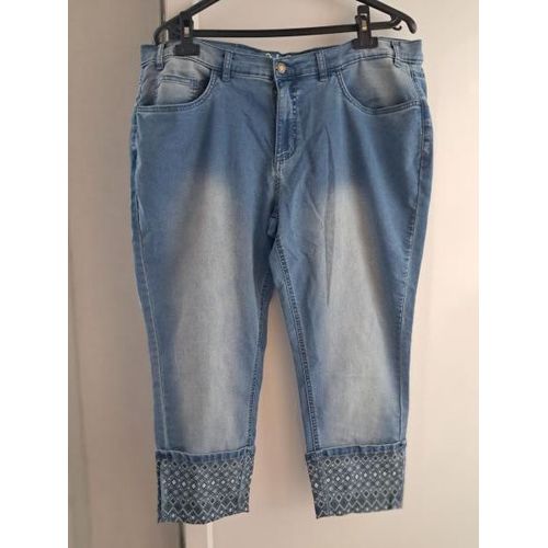 Pantacourt Neuf Taille 50 Jean Souple À Revers