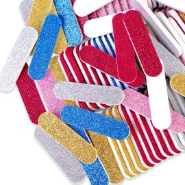 Tianyi-100 Pcs Mini Limes À Ongles Colorées Professionnelles Nail Files Limes Mini Pour Ongles Pour La Manucure Double Face Lime Faux Ongles Lime A Ongle Vernis Semi Permanent Manucure Accessoires 