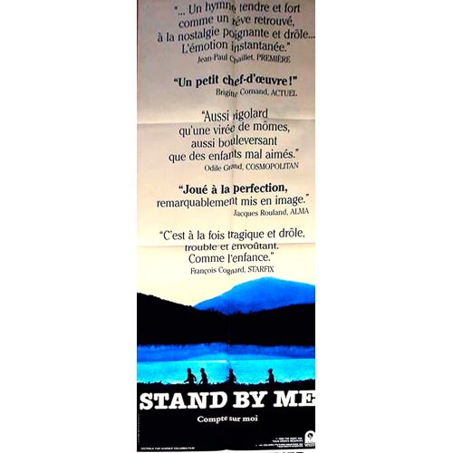 Stand By Me - Affiche De Cinéma Pliée - Format 59 X 158 Cm - De Rob Reiner - 1987 - Wil Wheaton, River Phoenix, Corey Feldman, Jerry O'connell, Gary Riley, Kiefer Sutherland
