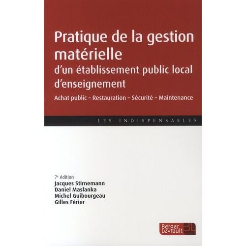 Pratique De La Gestion Matérielle D'un Établissement Public Local D'enseignement