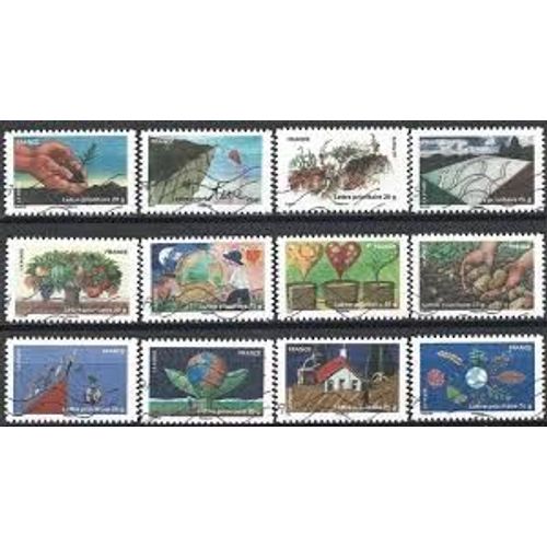 Fête Du Timbre : Le Timbre Fête La Terre Série Complète Année 2011 Autoadhésifs N° 526 527 528 529 530 531 532 533 534 535 536 537 Yvert Et Tellier