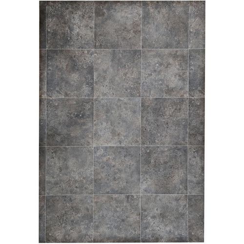 Sjzg-Zjxsneh Tapis En Vinyle Carré Tadi & Empire - Imitation Métal Oxydé Gris - Design Industriel Et Élégant Pour La Décoration Intérieure - 100 X 100 Cm