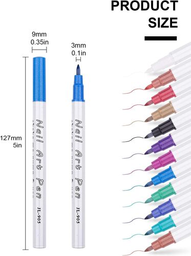 Kal-Couleurs 3d Stylo Nail Art Graffiti Pen, Stylo Vernis À Ongles Diy Manucure Décoration Dotting Pen Beauté De Manucure Pour Halloween Noël 