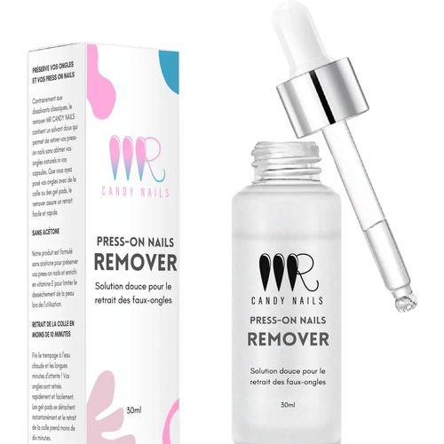 Oayew-- Press On Nails Remover - Dissolvant Faux Ongles Sans Acétone ¿ Retire Facilement La Colle Et Gel Pads ¿ Huile Enrichie En Vitamine E ¿ Doux Pour Les Ongles Naturels 