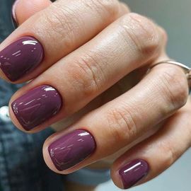 Kal-24pcs Court Carré Faux Ongles, Naturel Violet Couleur Unie Ongles À Coller, Acryliques Couverture Complète Press On Nails, Réutilisables Artificiels Faux Ongles Autocollants Pour Fille 