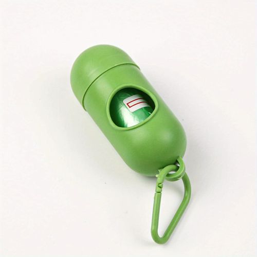 Sacs À Excréments Pour Chiens Avec Distributeur Et Pince À Laisse¿Sacs À Déchets Légèrement Parfumés Pour Un Nettoyage Facile.Green.S