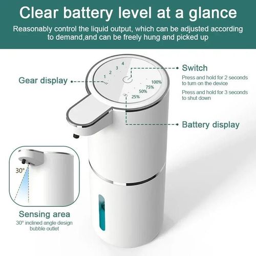 Xiaomi-Distributeur Automatique De Mousse Liquide Regina,Distributeur Sans Contact,Aste Par Usb,Désinfectant Pour Les Mains Réglable À 4 Niveaux,380Ml.Foam Soap Version.