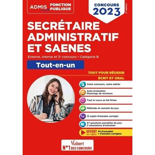 Secrétaire Administratif Et Saenes Externe, Interne, 3e Concours, Catégorie B - Tout-En-Un