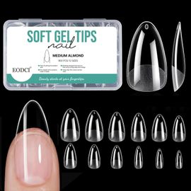 600 Pièces Capsule Ongle Amande, 12 Tailles Capsules Ongles Gel Couverture Complète, Semi Givré Faux Ongles Pour Débutant En Manucure, Prothésiste Ongulaire Et Salons Nail Art À Domicile 