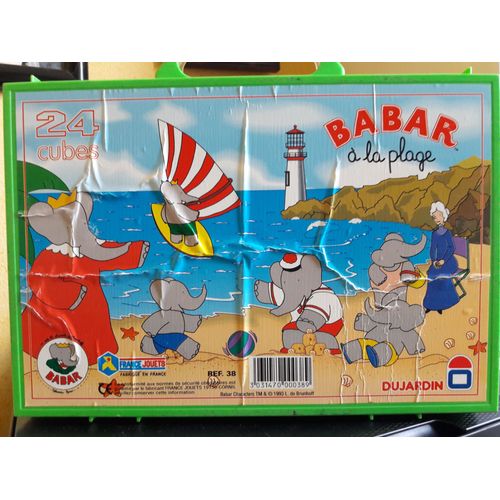 24 Cubes Babar à la plage - Dujardin -