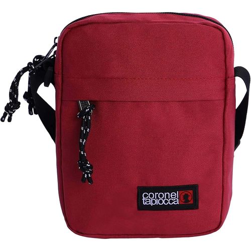 TRAHOO-Bolso Bandolera Hombre, Sac à bandoulière décontracté avec Poches et Fermeture éclair Homme, Bordeaux, 17.5 x 22 x 5.5 cm