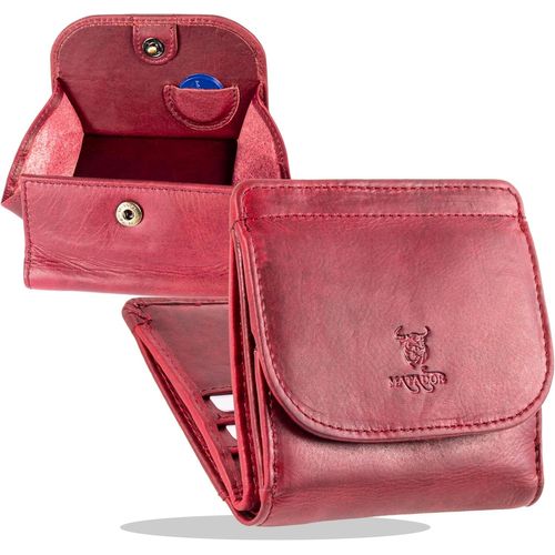 ERSAN-Porte Feuilles pour Femme Cuir #Vienne Petit Porte Monnaie Femme avec élégante Boîte Cadeau, Portefeuille Homme de Luxe avec RFID, Mini Portefeuille avec de Nombreux Compartiments à Cartes