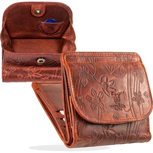 ERSAN-Porte Feuilles pour Femme Cuir #Vienne Petit Porte Monnaie Femme avec élégante Boîte Cadeau, Portefeuille Homme de Luxe avec RFID, Mini Portefeuille avec de Nombreux Compartiments à Cartes
