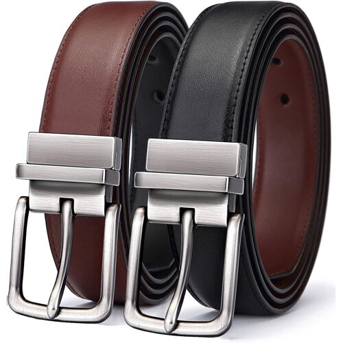 Kalanka-Ceinture Homme, Ceinture Réversible En Cuir Pour Homme 31mm,Une Ceinture De Renverser Reux Couleurs,Taille Ajustée