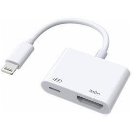 ChicSlick-[Certifié Apple Mfi] Adaptateur Lightning Vers Hdmi Pour Iphone Vers Tv, Adaptateur Av Numérique 1080P Câble D'Écran De Synchronisation Pour Iphone 14 13 12 11 Xs Xr Vers Moniteur [X393]