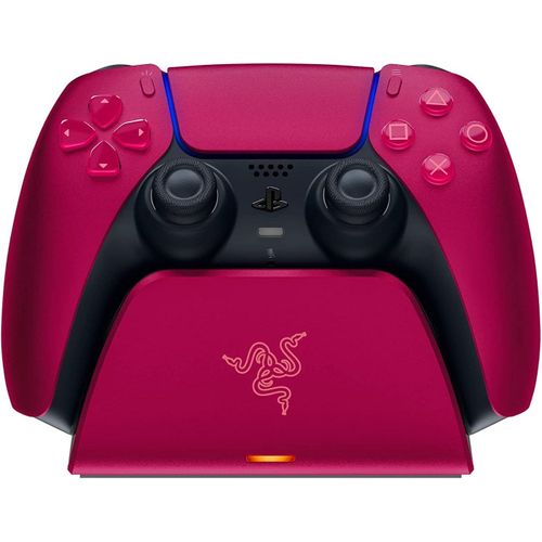 TIANYI-Quick Charging Stand - pour Manette PS5 (Charge Rapide, Alimentation par USB, Navigation à Une Main) Rouge Cosmique