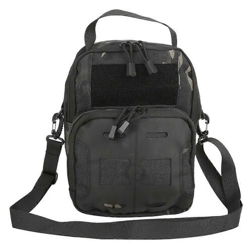 Sac à dos multifonction 2025, sac à bandoulière tactique simple, sac militaire pour camping, randonnée, sport (camouflage noir CP)