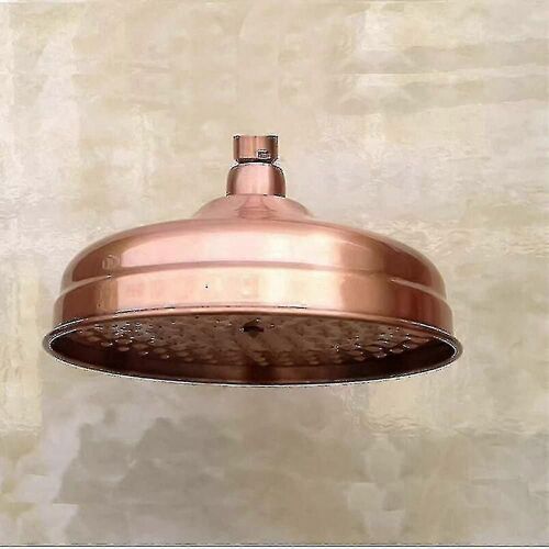 Pommeau de douche fixe haute pression en cuivre, diamètre 20 cm (8 pouces), avec angle réglable, effet pluie - Doré