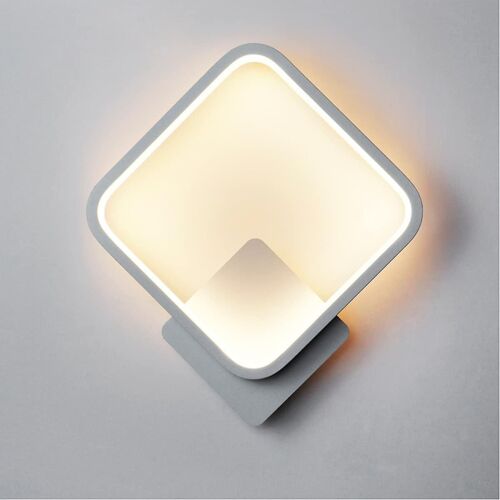 Applique Murale D'intérieur À Led, Applique Murale Design Carrée Blanche, Blanc Chaud, Blanc Naturel, Blanc Froid, Trois Modes D'éclairage, Chambre À Coucher, Salon, Escalier, Couloir