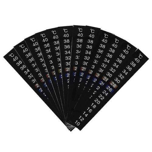 Lot De 12 Thermographes Autocollants Portables Pour Aquarium, Mesure De La Température En Degrés Celsius