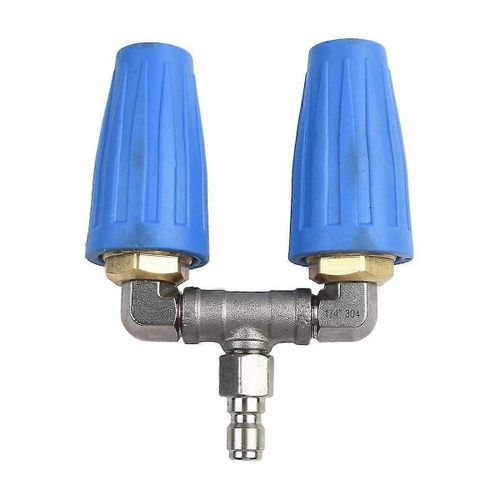 Buse turbo à double embout pour nettoyeur haute pression, buse turbo rotative à double embout de pulvérisation à pression de 4 000 psi 1