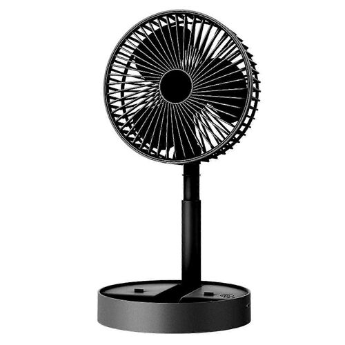 Ventilateur télescopique pliable sans fil, 3 vitesses, silencieux, portable, USB, pour la maison, le dortoir, 1200 mAh, rose