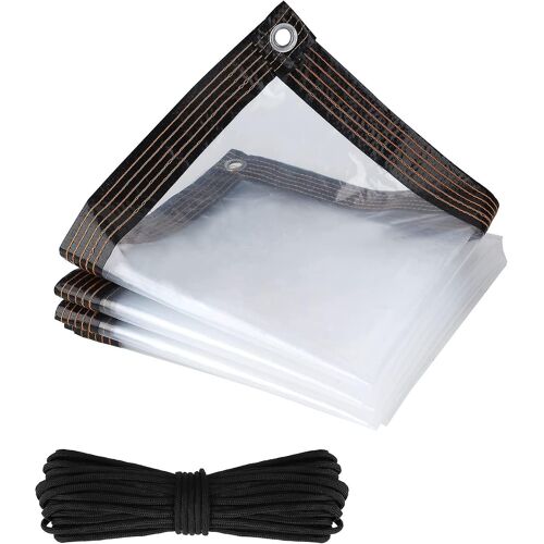 2025 - 3 Bâches Intérieures Et Extérieures, Bâche Imperméable À ?Illets, Imperméable Et Lavable, 1 Noire