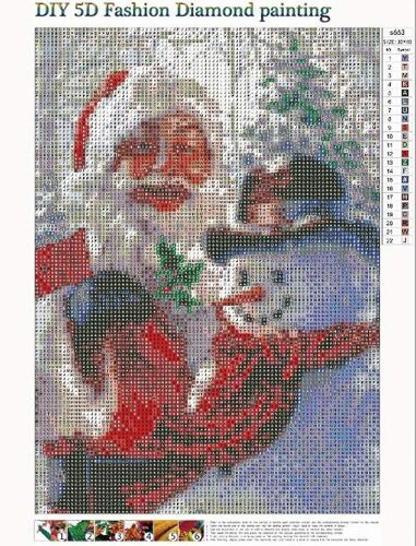 Kit De Peinture Diamant 5d À Faire Soi-Même Par Numéro, Perles Rondes En Cristal, Strass, Fournitures D'art, Artisanat, Autocollant Mural, Décoration, 40 X 40 Cm, Père Noël Et