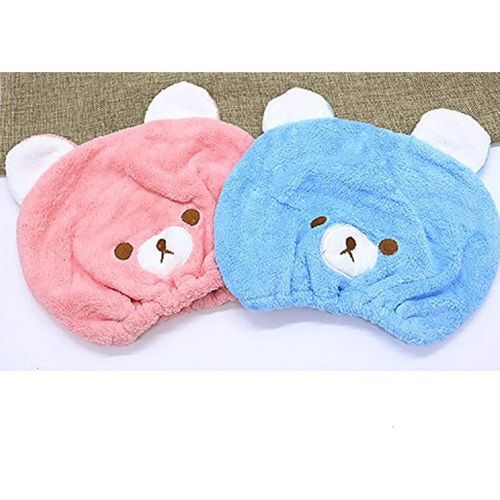 Bonnet Absorbant Doux Pour Cheveux Secs Et Secs Pour Enfants, Serviette À Séchage Rapide, Ensemble De Couvre-Chef, Rose, Bleu