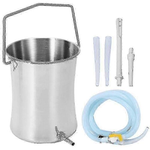 Seau À Lavement En Acier Inoxydable De 2 Litres, Réutilisable, Pour Le Nettoyage Du Côlon Et La Prévention De La Constipation 