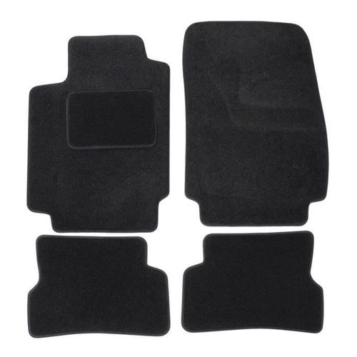 Tapis De Sol Noir Velours - J&j Automotive - Renault Clio 3 - Sur Mesure - Antidérapant - Imperméable