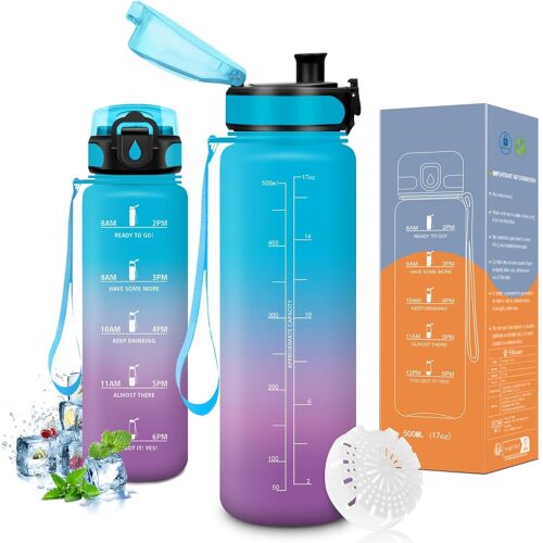 Kalanka-Bouteille D'eau, Gourde 500ml/1000ml/1500ml, Sans Bpa, Étanche & Réutilisable, Convient Pour La Sport, Gourde Randonnée, Yoga, Camping, Gym