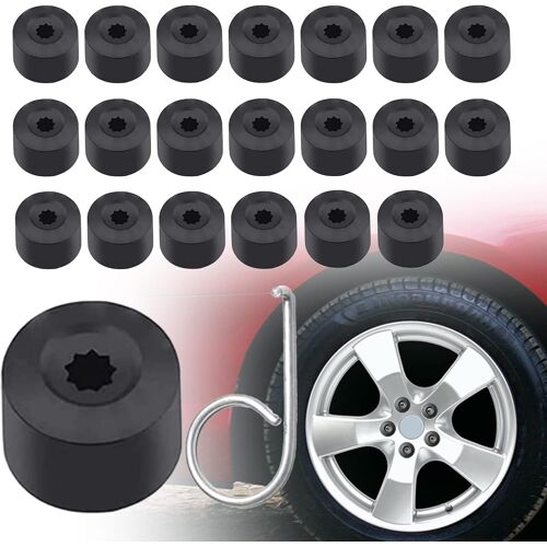 Mevronisshop-Lot De 20 Caches Couvercles De Roue De 17 Mm, Bouchons À Vis Antivol, Compatibles Avec Vw Golf Passat Beetle Compatible Avec Audi, Toutes Les Marques De Voitures