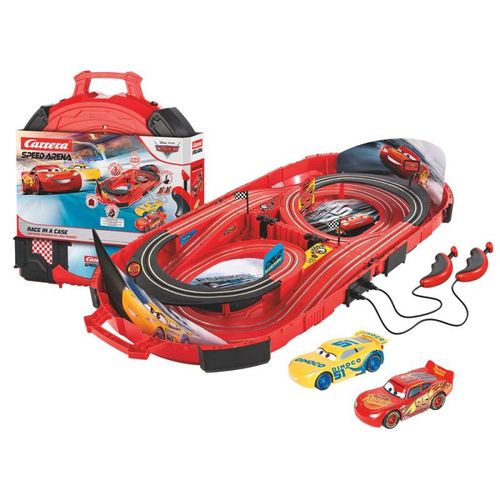 CIRCUIT VOITURES CARRERA SPEED ARENA DISNEY PIXAR CARS RACE IN A CASE