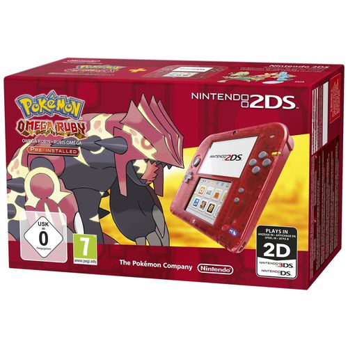 Nintendo 2ds Rouge Transparent - Édition Pokémon Rubis Omega