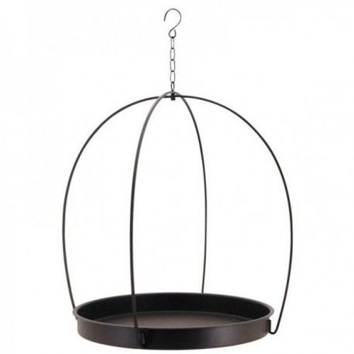 Plateau Rond À Suspendre En Métal Laqué Mat Avec Crochet - Décoration De Jardin Extérieur