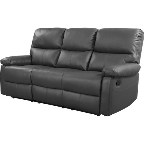 Canapé Relax "Lincoln" - 197 X 89 X 103 Cm - 3 Places - Gris