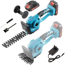 SUBZONAL-21V Brushless Taille Haie Batterie, Sculpte Haie et Taille Herbes sans Fil, Taille Haie Electrique/Cisaille à Gazon, Poignée Rotative, 2000 mAh Batterie