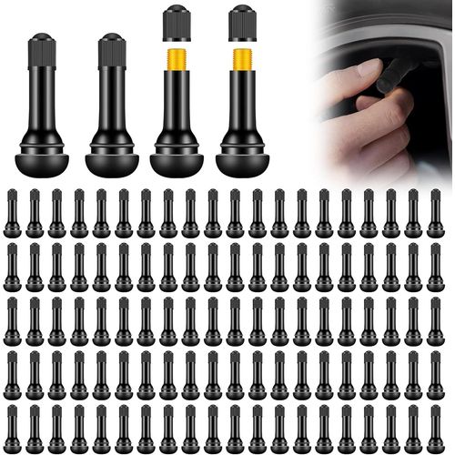 Chaas-Lot De 100 Valves De Voiture En Caoutchouc Tr413 : Valve De Pneu Universelle À Clipser En Caoutchouc Pour La Plupart Des Voitures Et Motos 45 Mm