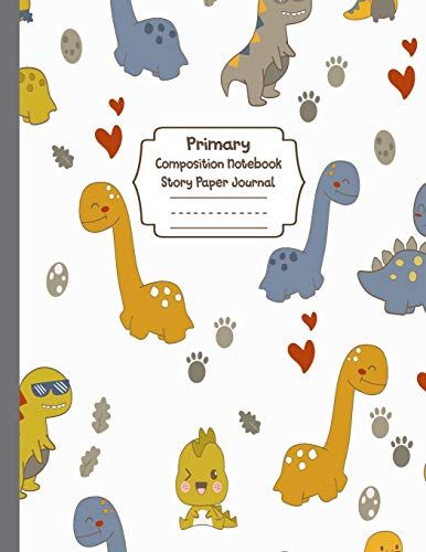 Primary Composition Notebook Story Paper Journal: Little Dinosaurs Primary Journal For Boys | Primary Composition Notebook - Story Journal For Grades K-2 & 3 Draw And White Journal For Kids (Little Di