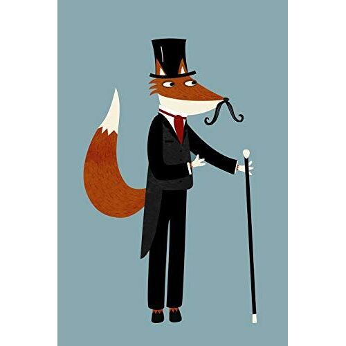 Notes: A Blank Squared Paper Journal With Victorian Gentleman Anthropomorphic Fox Cover Art