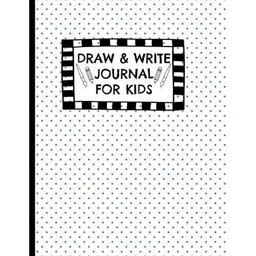 Draw & Write Journal For Kids: Creative Writing Primary Wide Ruled Storybook Paper For 3rd Through 5th Grade - Creative Writing Notebook, Storybook, Short Story Authors - Cute White Geometric Pattern