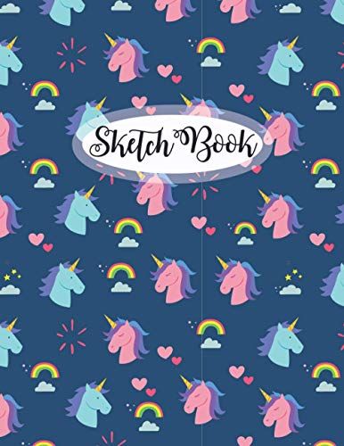 Sketchbook: Pretty Unicorn Sketchbook For Boy And Girls Blank Paper For Drawing Doodling Learning
