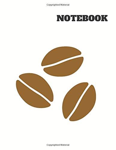 Notebook: Blank Notebook - Large (8.5" X 11") - 150 Unlined Pages - Hand Drawn Coffee Beans Cover