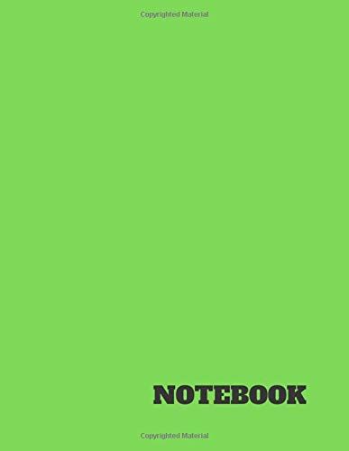 Notebook: Blank Notebook - Large (8.5" X 11") - 150 Unlined Pages - Green Cover
