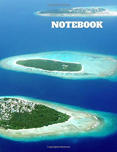 Notebook: Blank Notebook - Large (8.5" X 11") - 150 Unlined Pages - Ocean And Islands Cover