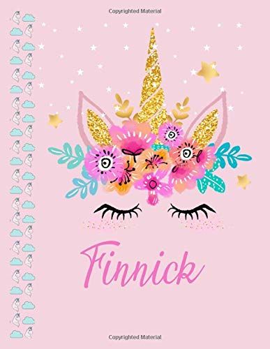 Finnick: Finnick Personalized Name Sketchbook Drawing Paper Sheet Notebook Without Line Journal With Name On Cover 109 Marble Size 8.5inch X 11inch Girl Boy Men Or Women Happy Birthday Gift Or Friends
