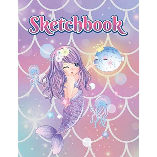 Sketchbook: Eyeful Journal & Mermaid Sketchbook For An Awesome Surprise At Anytime Kids Family And Friends Teacher Drawing Doodling Or Writing Doodle Diaries