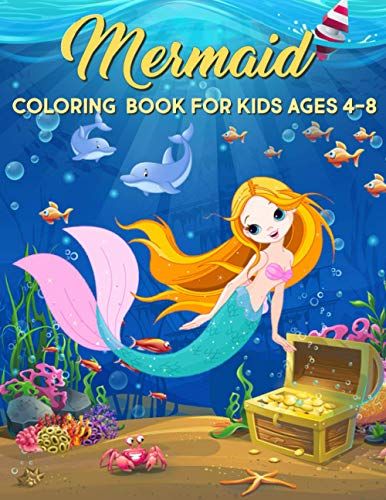 Mermaid: Coloring Book For Kids Ages 4-8