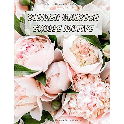 Blumen Malbuch: Grosse Motive